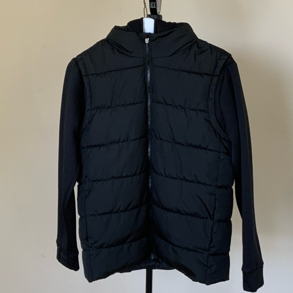 Old Navy Black Puffer Vest with Sleeves